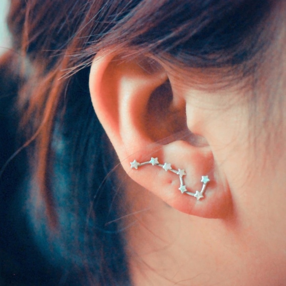 Big Dipper Constellation Star Climber Earrings - Picture 2 of 8